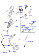 Door Latch Cable LR025409 Compatible With RANGE ROVER EVOQUE (L538) RANGE ROVER EVOQUE Convertible (L538) RANGE ROVER EVOQUE VAN (L538)